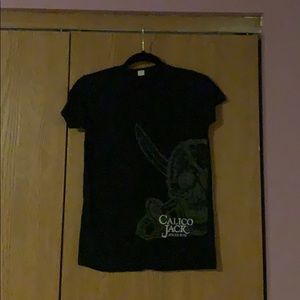 Black Tultex t-shirt that has a gray skull on it.